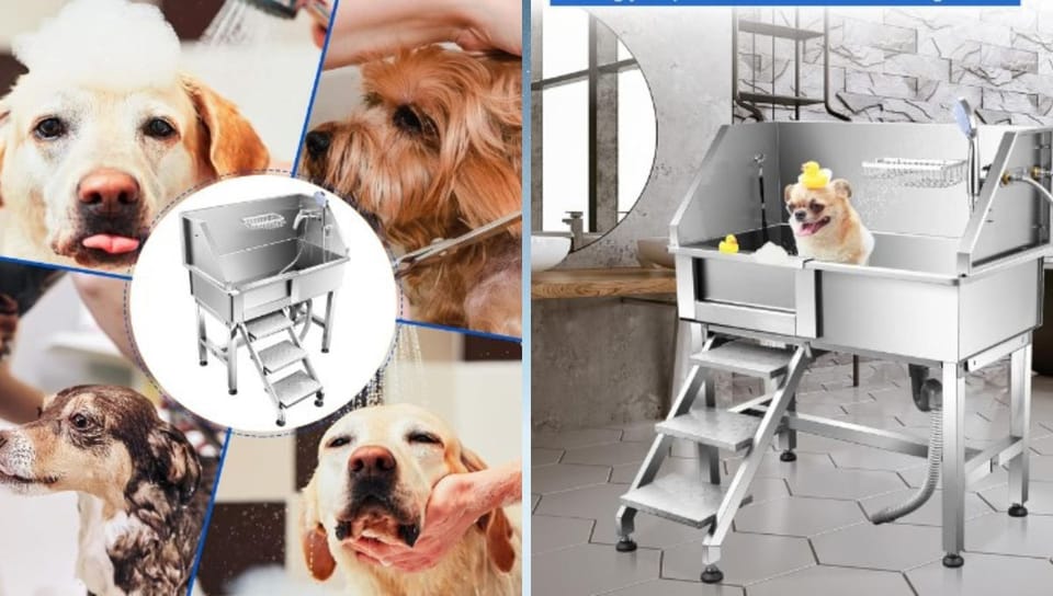 Scrub-a-Dub Stainless: Pamper Your Pooch in a Stainless Steel Soaker!